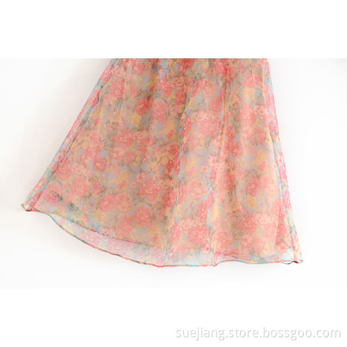 Colorful One Shoulder Asymmetric Short Chiffon Dress